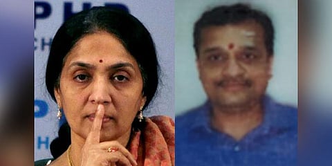 Key suspects in the NSE co-location scam, Chitra Ramkrishna and Anand Subramanian (Photo | PTI)