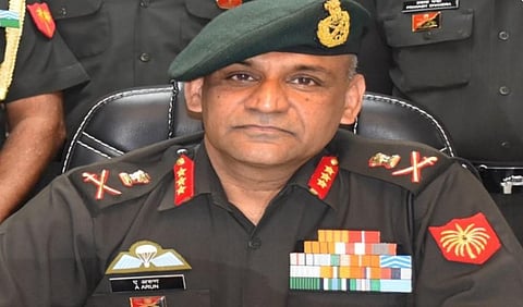 General Officer Commanding (GOC) of Army's Dakshin Bharat Area Lt Gen A Arun (Photo | Twitter/ANI)