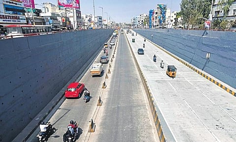 LB Nagar underpass was thrown open to traffic on Wednesday | Vinay Madapu