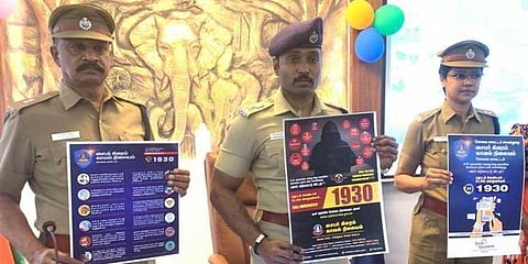 National Help Line Number for Cyber Financial Fraud has been inaugurated by DSP, S Selvanagarathinam to preventing Cyber Frauds at District Police Office in Coimbatore on Thursday.
