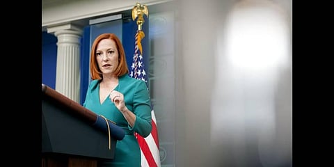 White House press secretary Jen Psaki speaks during a press briefing at the White House, Thursday, March 17, 2022, in Washington(File photo | AP)
