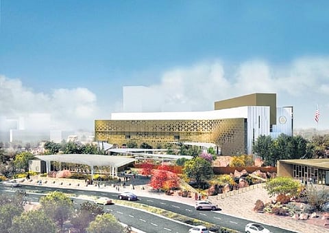 An artist’s impression of the new US Consulate to be set in Hyderabad