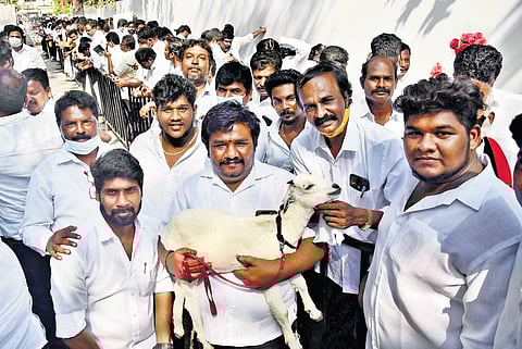 DMK cadre thronging Anna Arivalayam to wish Stalin on his 69th birthday on Tuesday | P Jawahar