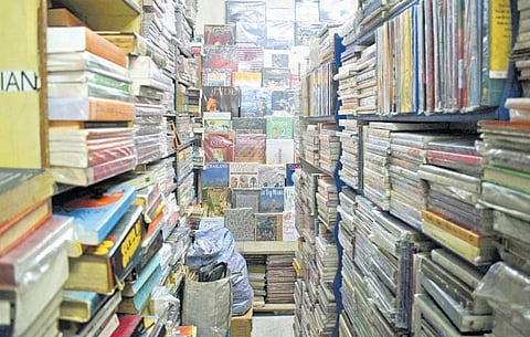 Rows of multilingual books stacked on the shelves of Jacksons Books. ( Photo | EPS)