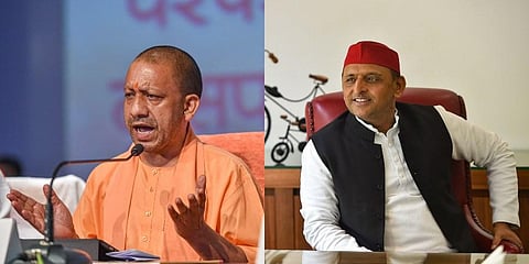 Uttar Pradesh CM Yogi Adityanah (left) SP chief Akhilesh Yadav. (Photos | PTI)