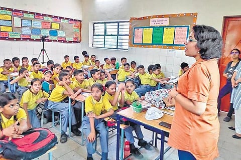 An activity conducted as part of the Social and Emotional Learning Curriculum. ( Photo | EPS)