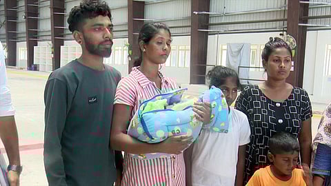 The refugees stranded on a sandbar off Dhanushkodi were rescued on Tuesday. (Photo| EPS)