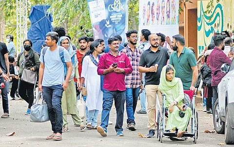 Scenes from the Tagore Theatre, a venue of the IFFK, in Thiruvananthapuram on Thursday | B P Deepu