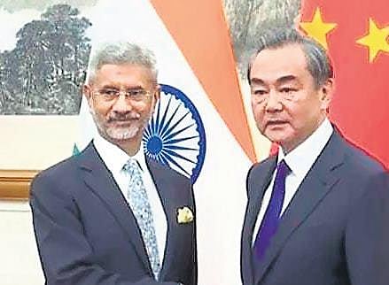 China’s Foreign Minister Wang Yi with External Affairs Minister S Jaishankar