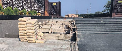 Construction of a ramp underway at the entrance of Pallikaranai eco-park | Express