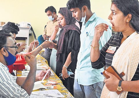 The medical camp organised in Thiruvananthapuram to find a matching donor for seven-year-old Sreenandan | Vincent Pulickal