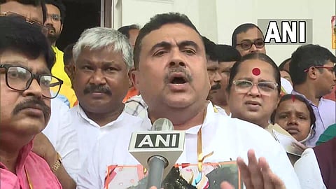 LoP Suvendu Adhikari demanding action. (Photo | ANI Twitter)