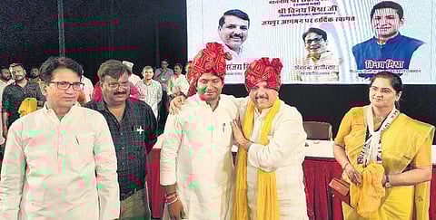 Sanjay Singh, Vinay Mishra and others at AAP workers’ meet in Jaipur | Twitter