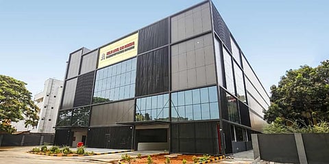 The multi-level car parking complex built under the Smart City Mission in RS Puram of Coimbatore city.