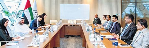 CM MK Stalin met Mohammed Al Suwaidi, CEO of ADQ company, in Abu Dhabi and invited investments in health and food-processing sectors