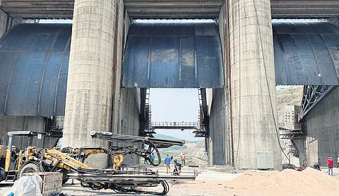 Polavaram irrigation project spillway gates. ( File Photo)