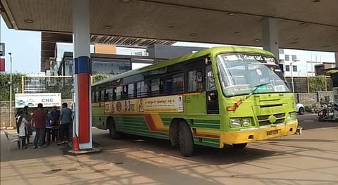 The fleets of NWKRTC are lately depending on retail pumps in Hubballi city for refuelling.
