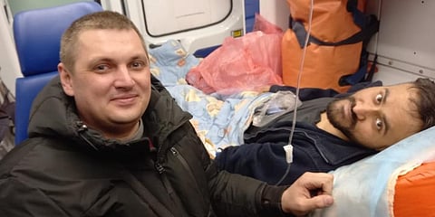 An Indian Embassy driver successfully transferred Harjot over 700 km from Kyiv to Bodomierz border under dangers of shelling and constraints. (Photo | Twitter)