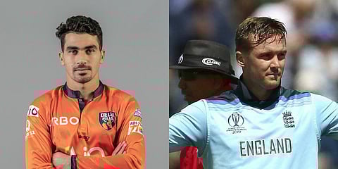 Afghan batsman Rahmamullah Gurbaz (L) and Jason Roy (File photo| AP)