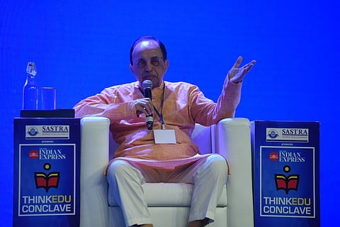 No time for Chinese whispers for the say-it-as-you-see-it Subramanian Swamy. (Photo | R Satish Babu, EPS)