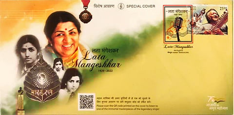 The special postal cover on Lata Mangeshkar (Photo | EPS)