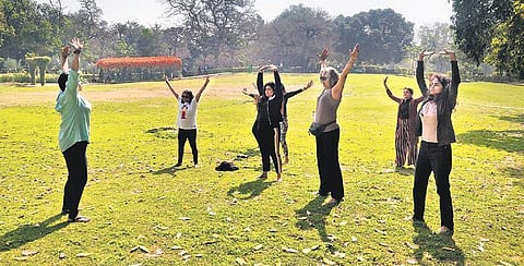 The participants performed a movement activity