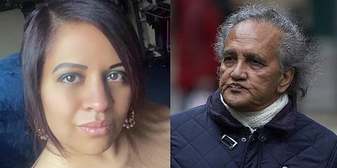 Katy Morgan-Davies (L) and her father Aravindan Balakrishnan. (Photo| Special Arrangement, AFP)