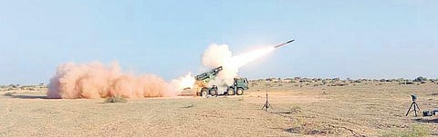 The Pinaka has been in service with the Army for about a decade | DEFENCE MINISTRY