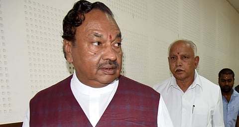 IN A SPOT: Karnataka Rural Development Minister KS Eshwarappa (File Photo | EPS)