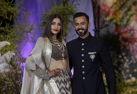 Bollywood actress Sonam Kapoor and her husband Anand Ahuja. (File | PTI)