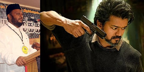 MMK president MH Jawahirullah (L) and a still from 'Beast'. (Photo| EPS)