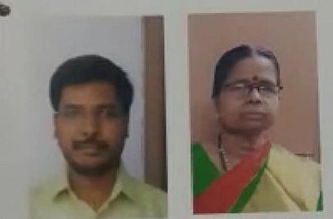 The victims Santhosh (30) and his mother Padma (58). ( Photo | EPS)