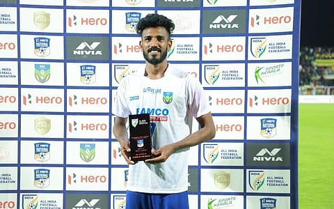 Kerala skipper Jijo Joseph who scored a hat-trick against Rajasthan.