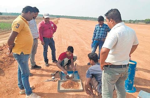 Work underway on the highway in Nabarangpur | Express