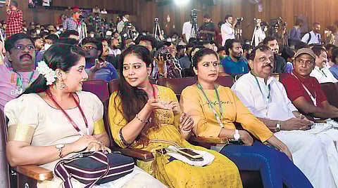 Actors at the Regional International Film Festival of Kerala at Sarita Theatre on Friday | Albin Mathew