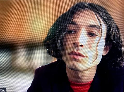 In this image taken from Hawaii State Judiciary video, Ezra Miller appears via Zoom for a court hearing on Tuesday. ( Photo | AP)
