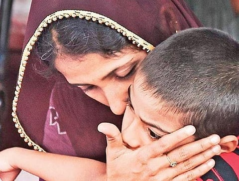 Mother of an Endosulfan victim with her son. (Representational Photo)