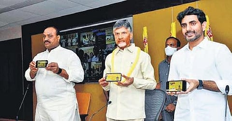 K Atchannaidu, N Chandrababu Naidu and Nara Lokesh I Express