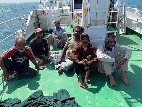 Six of the nine Pakistani fishermen arrested by ATS Gujarat and Indian Coast Guard for smuggling heroin.