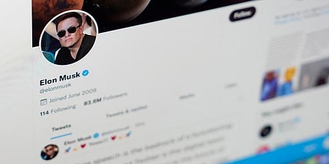 The Twitter page of Elon Musk is seen on the screen of a computer in Sausalito. (Photo | AP)