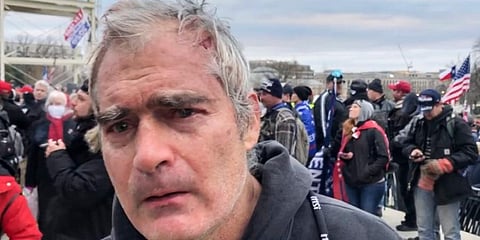Vincent Gillespie on the grounds of the US Capitol in Washington where prosecutors say he was among a rioting mob trying to gain control of the building from the federal government. (Photo | AP)