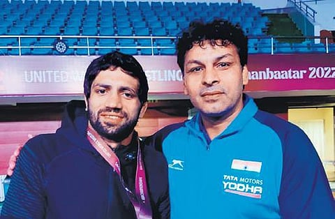 Ravi Dahiya (left). ( File Photo)