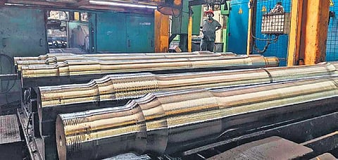 Axles being readied at Rail Wheel Factory in Yelahanka, Bengaluru |EXPRESS