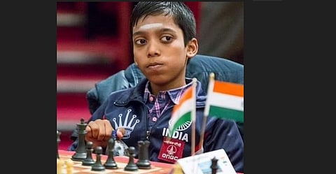 India's teen Grandmaster R Praggnanandhaa. ( Photo | Twitter)