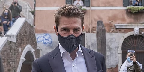 Tom Cruise in a still from 'Mission: Impossible 7' (Photo| IMDb)