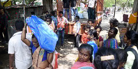 Relocation of around 450 families at many areas of Chennai under Integrated Cooum River Eco-Restoration Project takes place. (Photo| R Satish Babu, EPS)