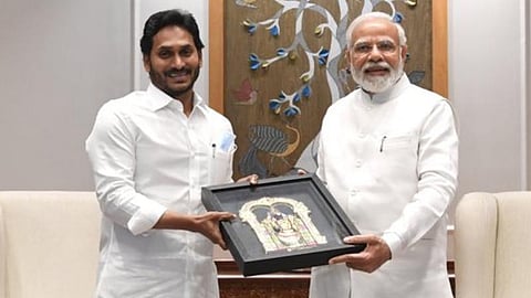 Former Andhra Pradesh CM YS Jagan Mohan Reddy with Prime Minister Narendra Modi