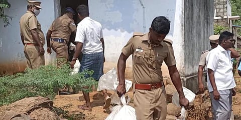 Vaniyambadi police seized illicit arrack on Monday. (Photo| EPS)