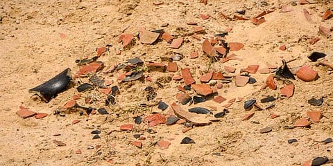 A team of archaeologists have intensified the excavation works at Thulukkarpatti; a piece of ceramic unearthed | V karthikalagu