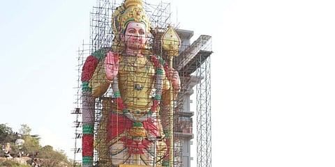 Kumbabishekam performed for world tallest Lord Murugan Statue in Salem district. (Photo| EPS)